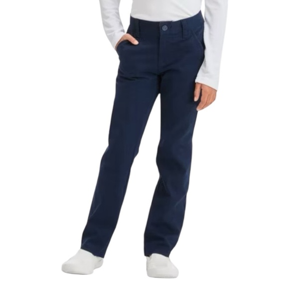 🌺5 X 25🌺Girls' Straight Fit Uniform Pants - Cat & Jack plus size 16 - Picture 1 of 5